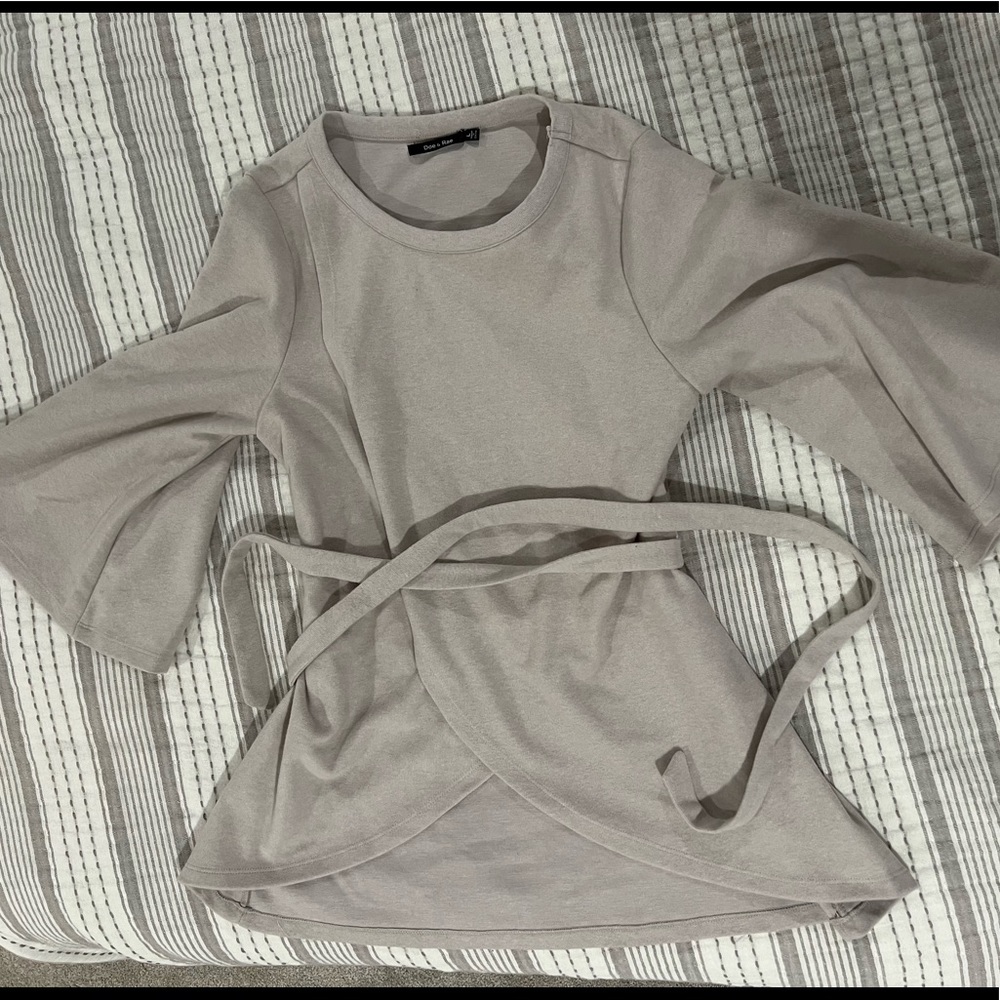 Cream Wrap Sweater